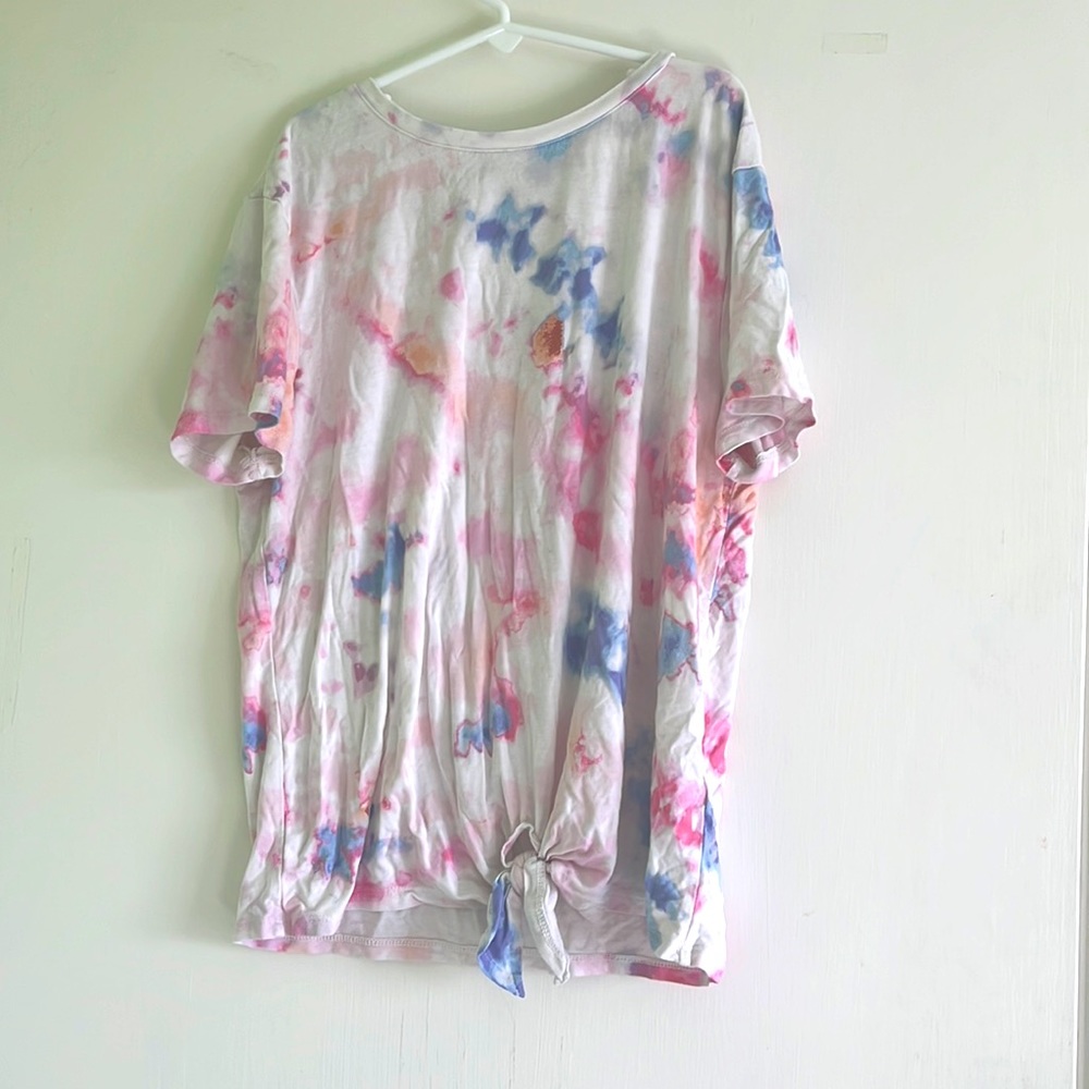 Old navy tie dye shirt with bow kids size XL